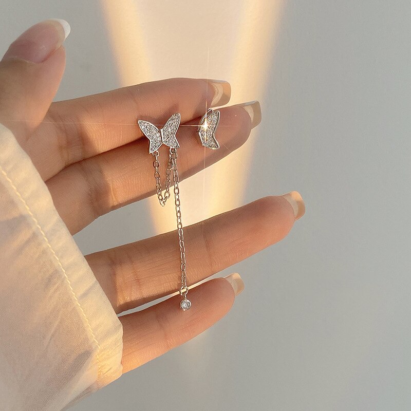 Koreanische Achteckigen Stern Quaste Ohrring für Frauen Ohr Manschetten Kühlen Schmuck Kette Jahrgang Kristall Ohrringe Geburtstag Party: 43