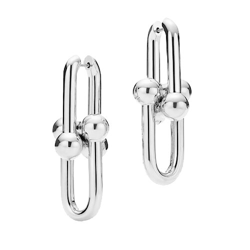 YS boucles d'oreilles titane acier matériel Premium édition Original TIF lien boucles d'oreilles: a-Titanium steel