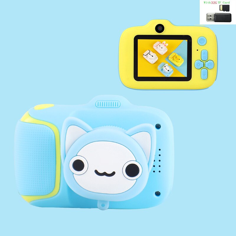 Mini Cartoon Kids Camera Creatieve Kinderen Camera Hd Digitale Camera Draagbare 1080P Camera Voor Kinderen Verjaardag Kerst Cadeau: With 32G Card12