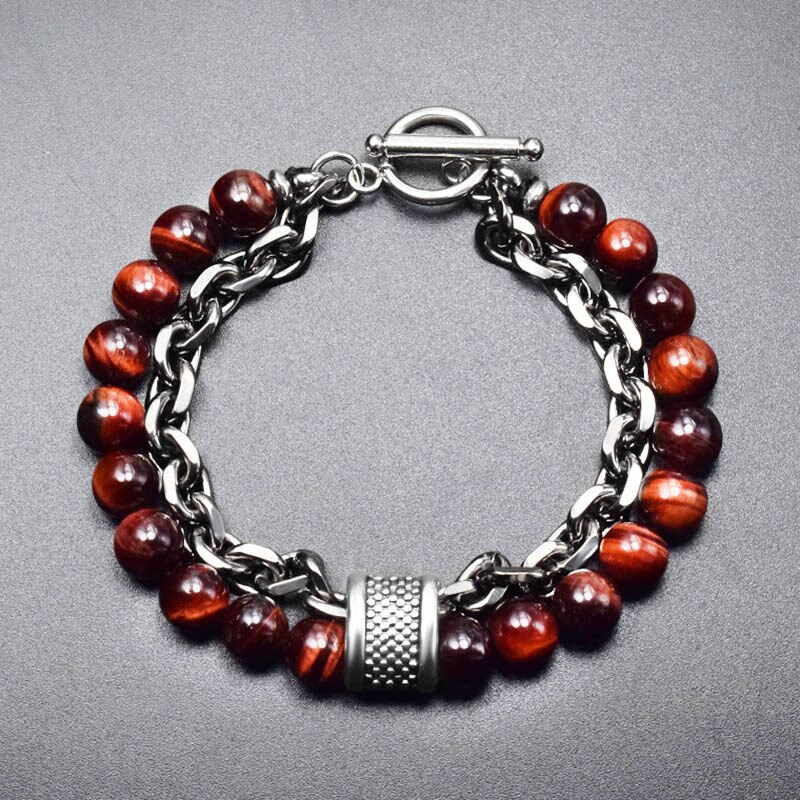 Natuursteen Kralen Mannen Accessoires Roestvrij Staal Vrouwen Armband Bracciale Uomo Bileklik Armbanden For A Vrouwen Sieraden: 12