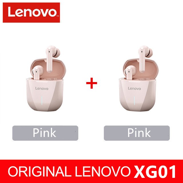 Lenovo XG01 Gaming Earbuds 50ms Low Latency TWS Bluetooth Earphone with Mic HiFi wireless headphones ipx5 waterproof Earbuds: XG01 pink 2