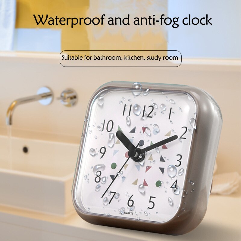 Digital Bathroom Wall Clocks Simple Electronic Wall Clock Waterproof Shower Watches Temperature Clocks Hanging Timer
