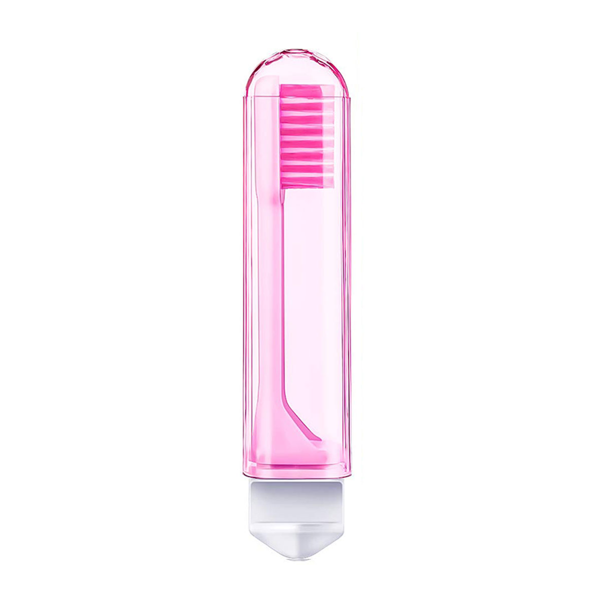 Bulk opvouwbare reistandenborstels met koffers. Zacht, voor alle leeftijden. Goed voor reizen. Hoezen met ventilatieopeningen, compact. Geweldig cadeau.-liu: Roze