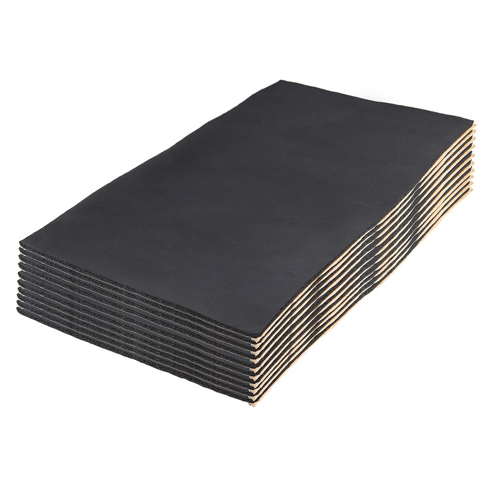 9X 1Cm 0.6Cm Auto Sound Deadener Mat Geluidsisolerende Motorkap Isolatie Deadening Motor Firewall Warmte Schuim Katoen sticker 30x50cm