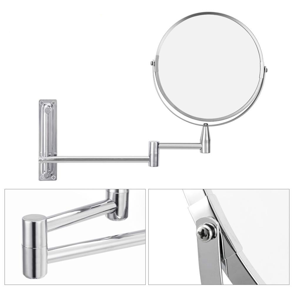 Uitschuifbare 8 inch 1 x 5x vergrotende badkamerspiegel slimme spiegel make-up wandspiegel badkamerspiegelkast