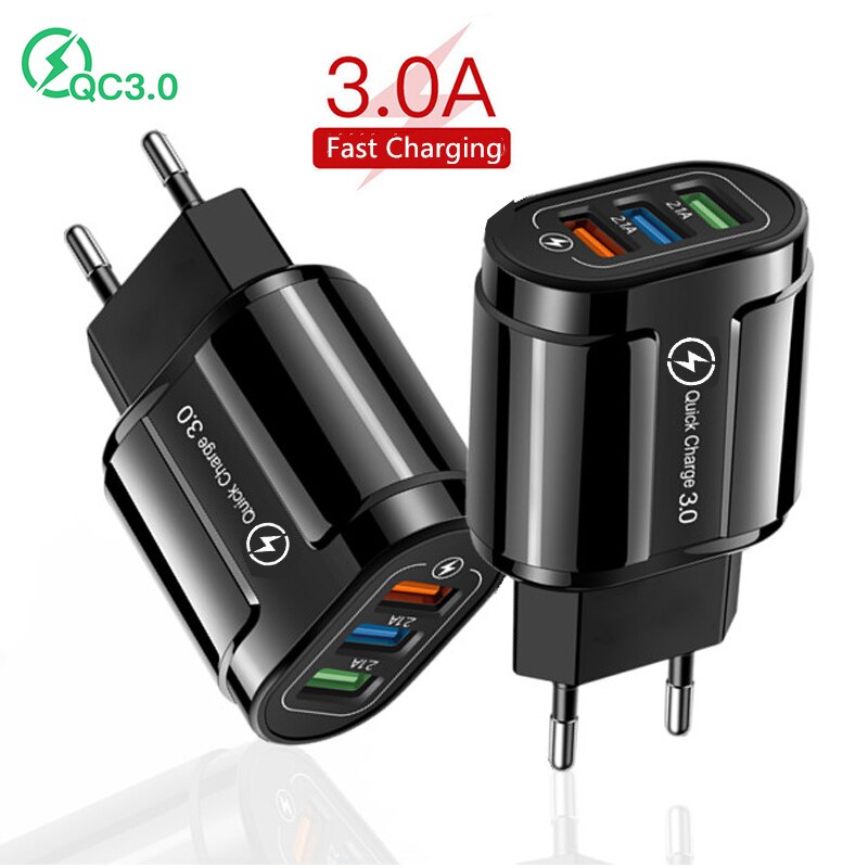 USB Charger Quick Charge 3.0 Universal Wall Fast Charging For iPhone XR 11 Samsung Xiaomi 9 Mobile Phone Accessories EU Chargers