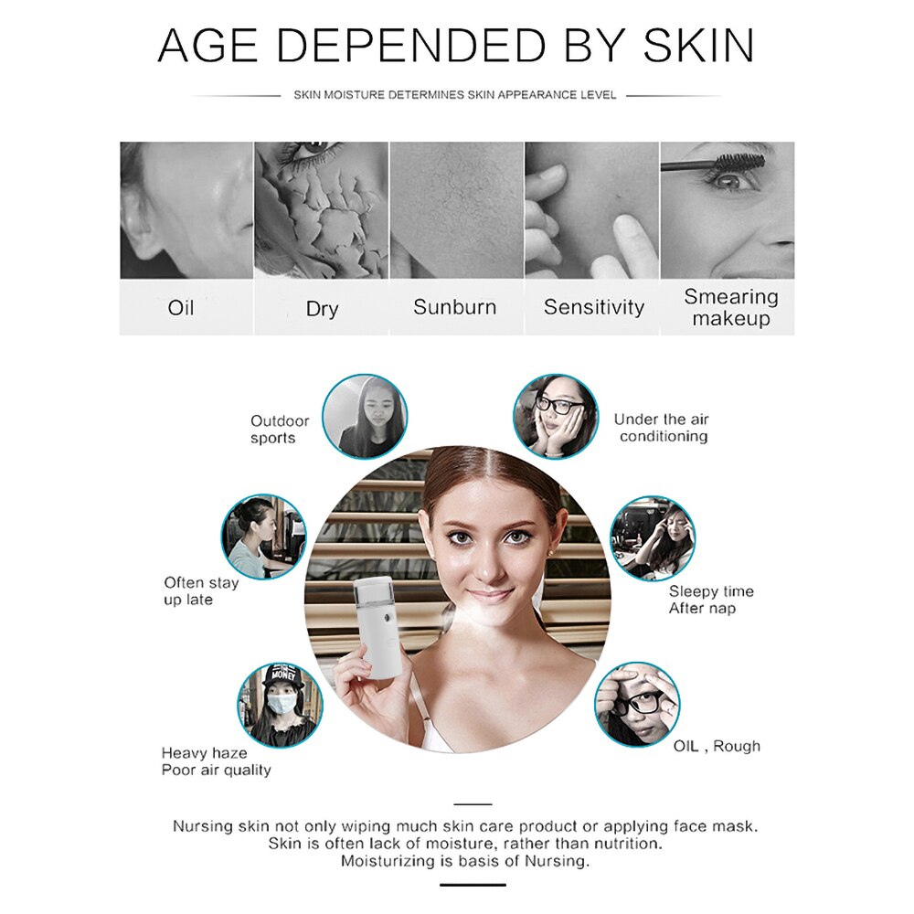 Mini Portable Ultrasonic Air Humidifier USB Facial Steamer For Home Car Office Fogger Eyelash Extensions Sprayer Device