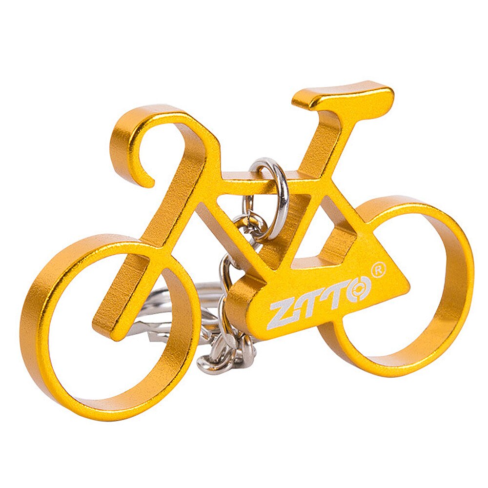 4 Stuks Mini Bike Sleutelhangers Aluminium Fiets Sleutelhanger Sleutelhanger Ring: Gold