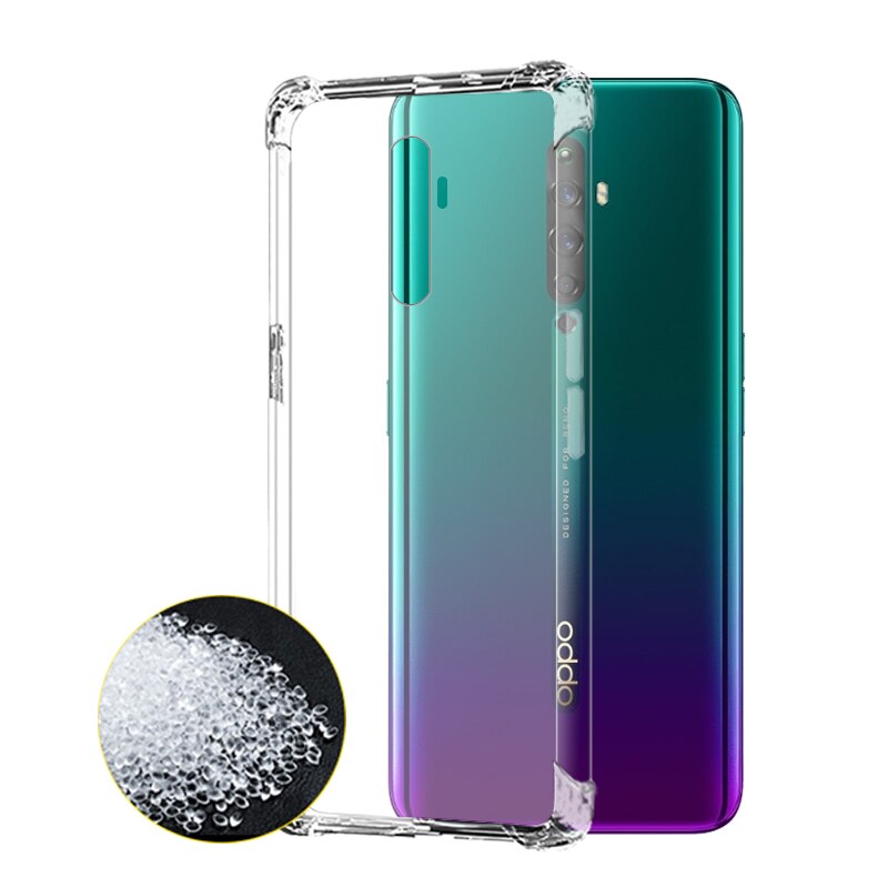 Silikon transparent Stoßfest TPU fallen Für OPPO Realme C2 5 Profi X2 / RENO 2F 2Z 2 Z / A9 a5 / F11 Profi Klar Abdeckung Coque