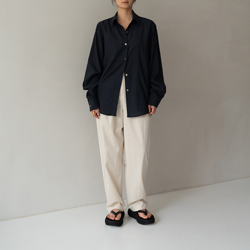 Spring Cotton Long Sleeved White Shirt Women Simple Blouse Office Ladies Lapel Casual Loose Tops Cardigan