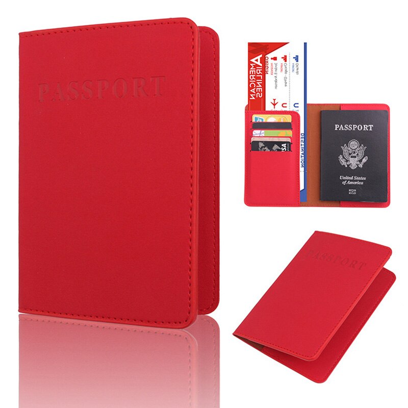 PU Lederen Paspoorthouder Reizen Accessoires Vrouwen Paspoort Cover Organizer Busines Credit Id-kaart Portemonnee