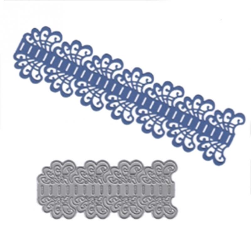 Lace Flower Edge Border Metal Cutting Dies Stencils for DIY Scrapbooking Decorative Crafts Embossing Paper Cards