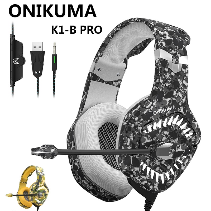 ONIKUMA K1pro PS4 Gaming Headset Wired Stereo Oortelefoon Hoofdtelefoon met Microfoon voor Xbox one/Laptop Tablet PC gamer
