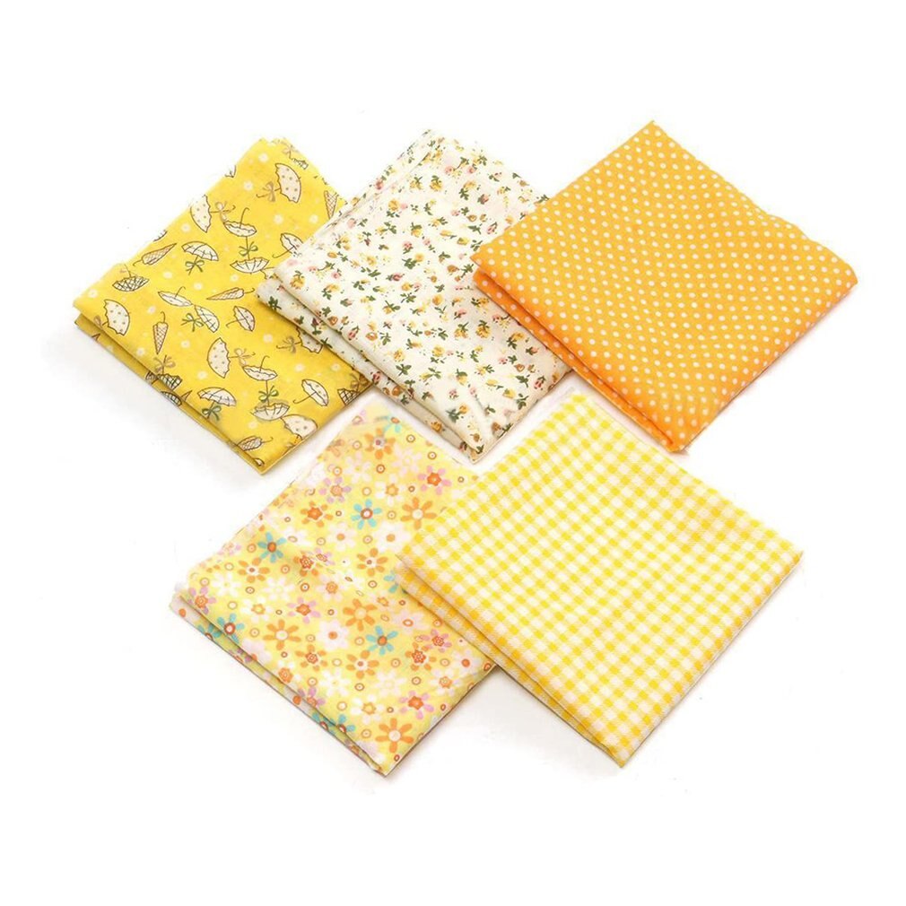 DIY handmade patchwork small floral fabric Cotton Clothes Handicrafts Knitting Indoor decorations Home use: yellow