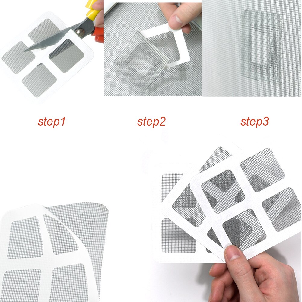 Venster Netto Anti-Mosquito Mesh Sticky Draden Patch Reparatie Tape Scherm Raam Deur Klamboe Patch Sticky Reparatie Gebroken gat