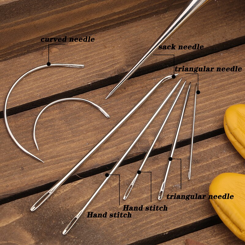 LMDZ Leathercraft Tools Kit With Cutting Knife Waxed Thread Sewing Needles Leather Punch Tools Accessories For DIY