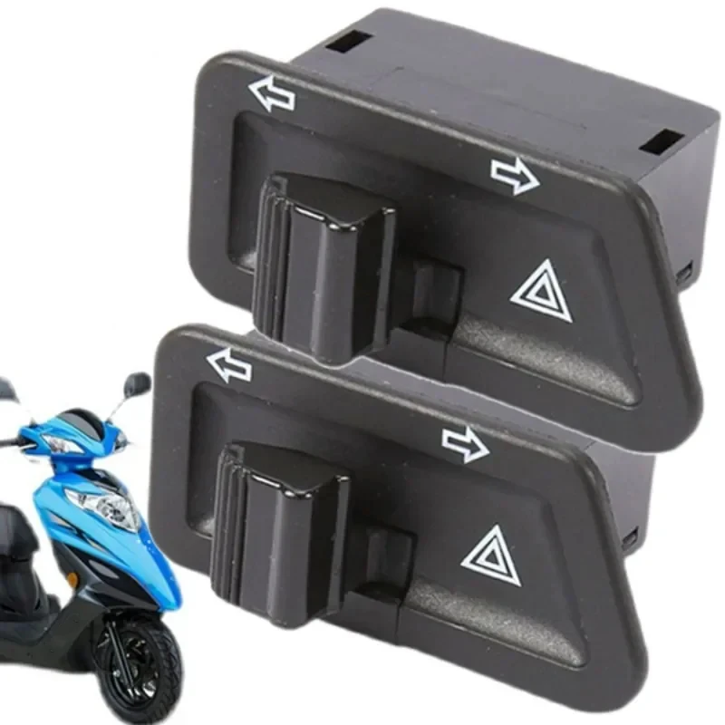 Botón de interruptor modificado de señal de giro, botón de luz de Flash doble de 3 pines para motocicletas, vehículos eléctricos, piezas de Scooter, reemplazo