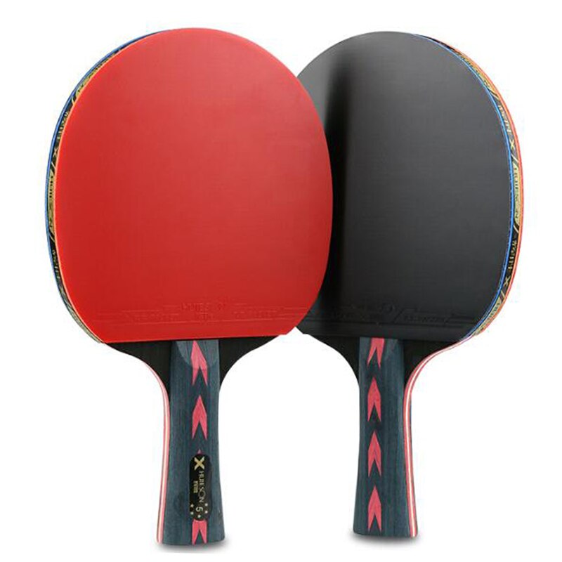 2Pcs Upgraded Carbon Table Tennis Racket Set Super Powerful Ping Pong Racket Bat for Adult Club Training: style 2