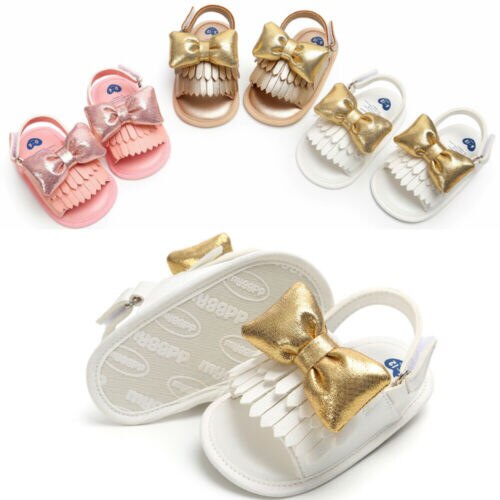 Sandales à nœuds pour bébés filles | Chaussures à talons plats, chaussures de fête d'été, pour bébés filles,