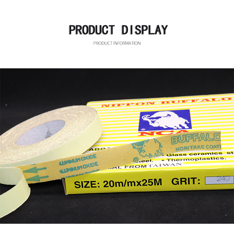 Rollo de papel de lija NCA Original de Japón con pegamento de fondo 3M, molde de papel de lija, máquina de papel de lija de pulido, cinturón de arena especial