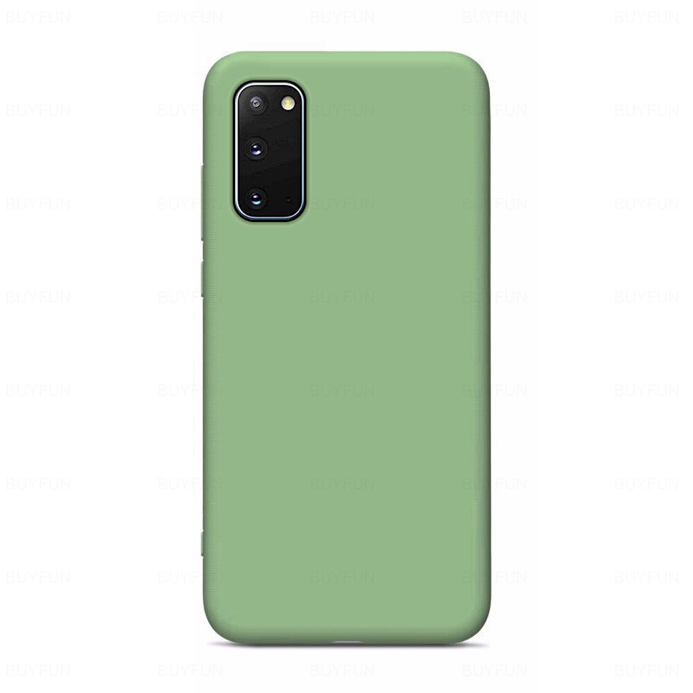 Custodia in Silicone liquido colorato per Samsung Galaxy S20 FE 5G S20fe S 20FE S 20 Fan Edition 6.5 "Cover morbida antiurto per telefono Coque: AABD / green