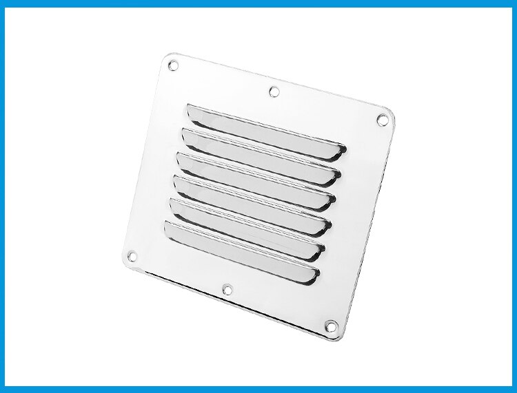 Marine Grade Roestvrij Staal 316 Boot Marine Vierkante Air Vent Luifel Vent Grille Ventilatie Louvered Ventilator Grill Cover