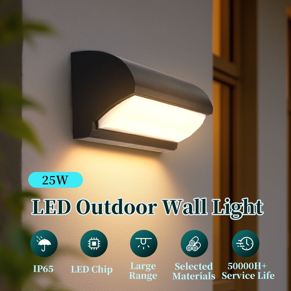 LED applique murale extérieure IP65 étanche porche lumière 25W économie d'énergie lumière intérieure pour jardin couloir balcon décor applique murale