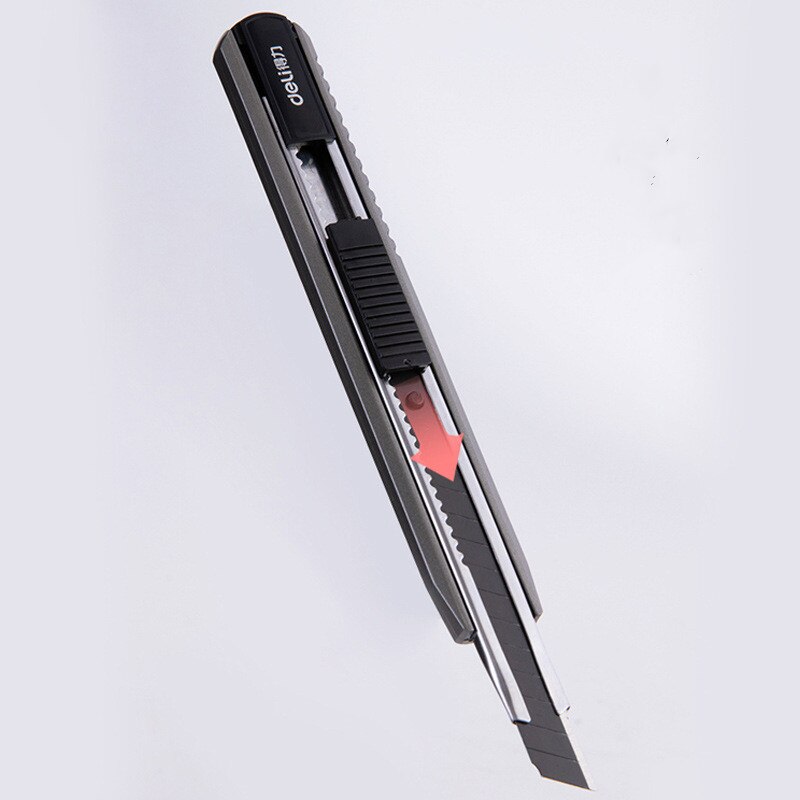 Deli2036s black blade art knife self locking art knife stainless steel wallpaper knife school office stationery: Default Title