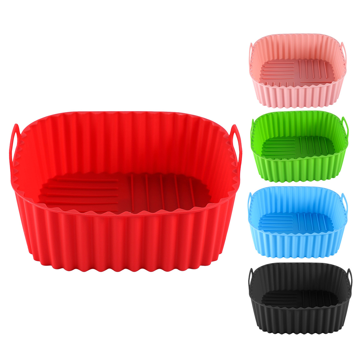 Silicone Multi-color Food Grade Silicone Square Air Fryer Tray for 7QT Air Fryer