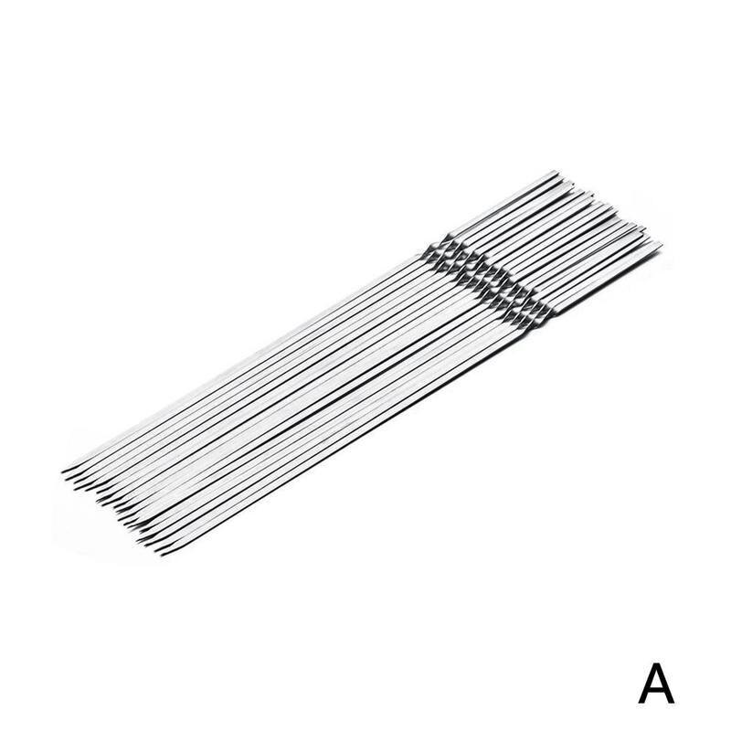 Barras de malvavisco reutilizables, pinchos de barbacoa, aguja, signo de cordero, pinchos de parrilla, accesorios para exteriores, herramientas de barbacoa S0Z2 10 Uds.: Style A 28cm
