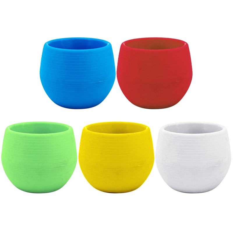Eco-friendly Colourful Mini Round Plastic Plant Flower Pot Garden Home Office Decor Planter 7cm