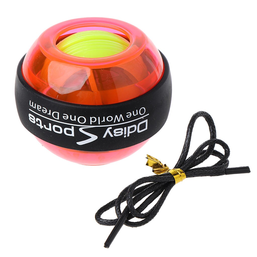 Wrist Muscle Trainer Relax Force Power Exercise Strengthen LED Ball Sport Tool: Orange