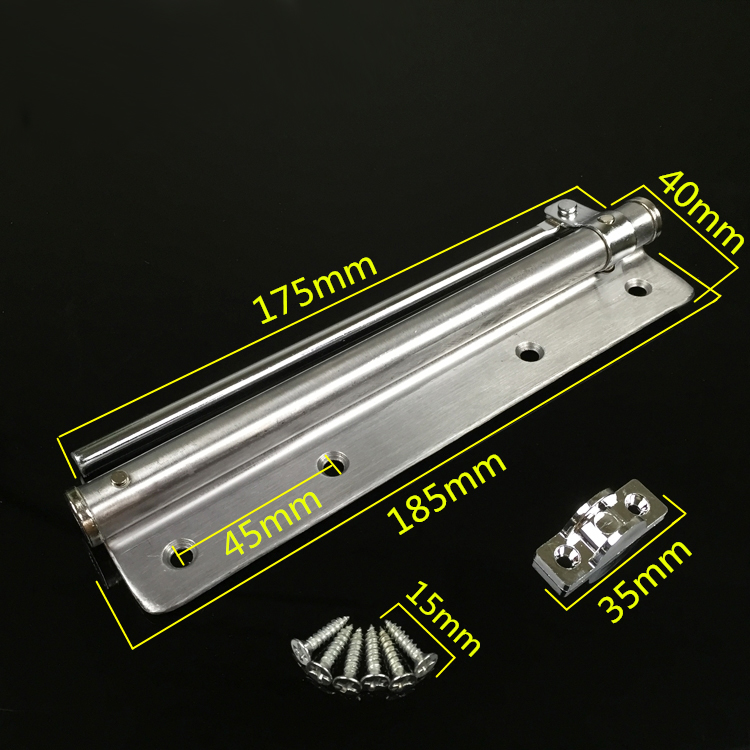 1pc Stainless Steel Adjustable Surface Mounted Auto Closing Door Closer Fire Rated Door Hardware Fully Adjustable