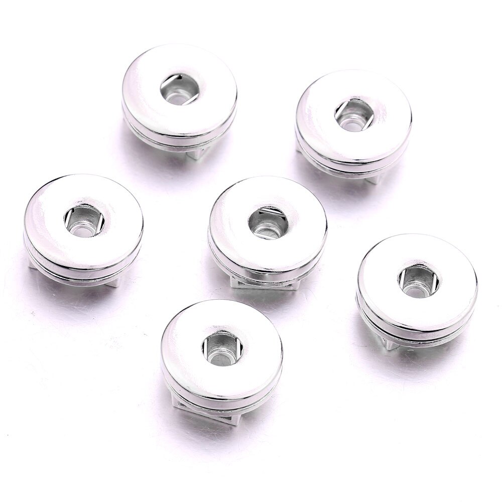 10 sztuk/partia pstryknąć biżuteria 18mm 12mm przystawki przycisk akcesoria ustalenia metalowy przycisk, aby zrobić DIY pstryknąć bransoletka naszyjnik przez siebie