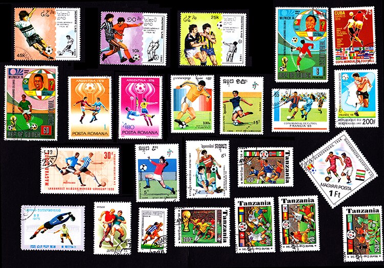 20pcs Pack Football Soccer Games Stamps All Differ – Grandado