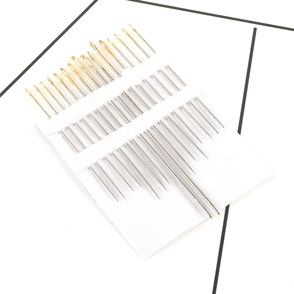 16Pcs Multi-Size Stainless Steel Sewing Needle Hand Stitch Needle Cross Stitch Needle Home Apparel Sewing Accessories
