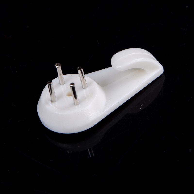 10 stk hvid maleri fotoramme krog plast usynlige væg kroge montere fotobillede søm krog bøjle spejl hængende bøjler