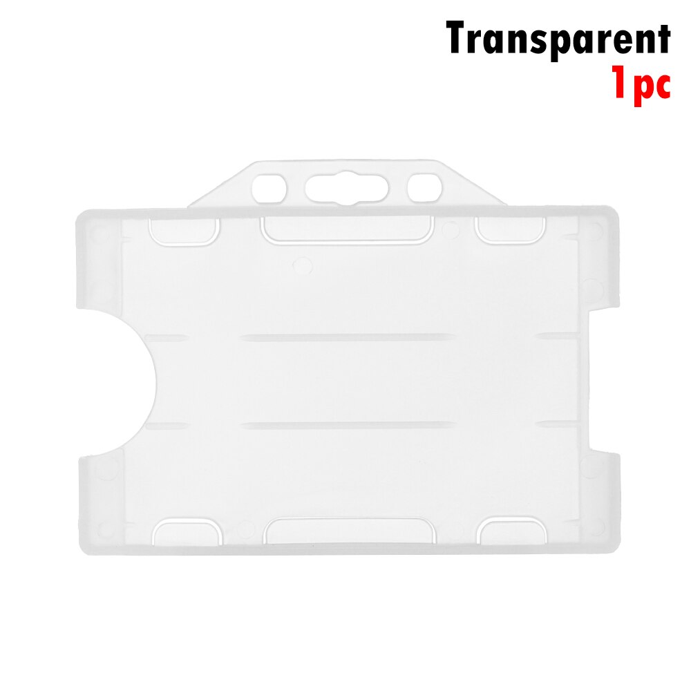 Hard Plastic Double-sided Card Holders Multi-use Card Sleeve Badge Protector Cover Durable Two-sided ID Business Case: Type 1-transparent