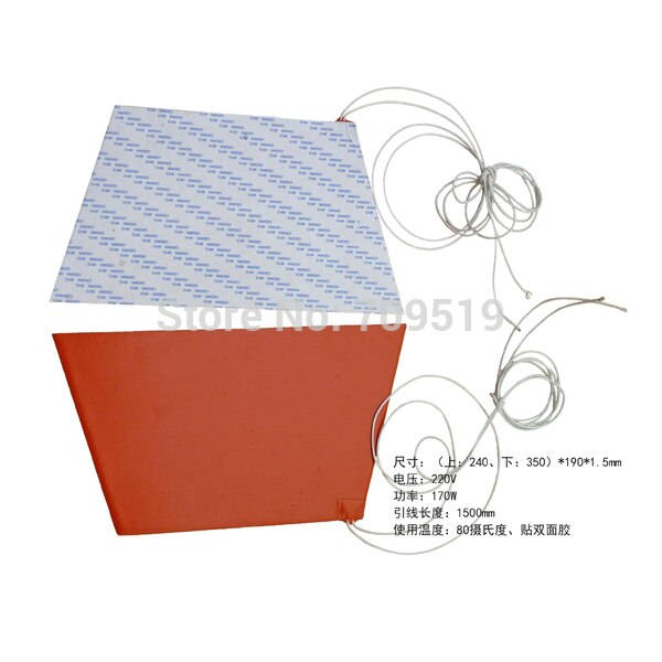 250*20mm 220v 5w 2000mm lead wire,3M adhesive,power line located on the long side,add waterproof pure silica gel.