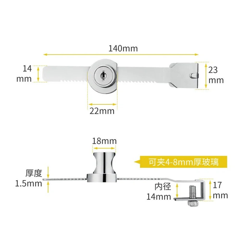 Glazen kast Wachtwoordslot Glazen schuifdeur Slot Opslag Vitrinekast Venster Dubbel open combinatieslot Hardware
