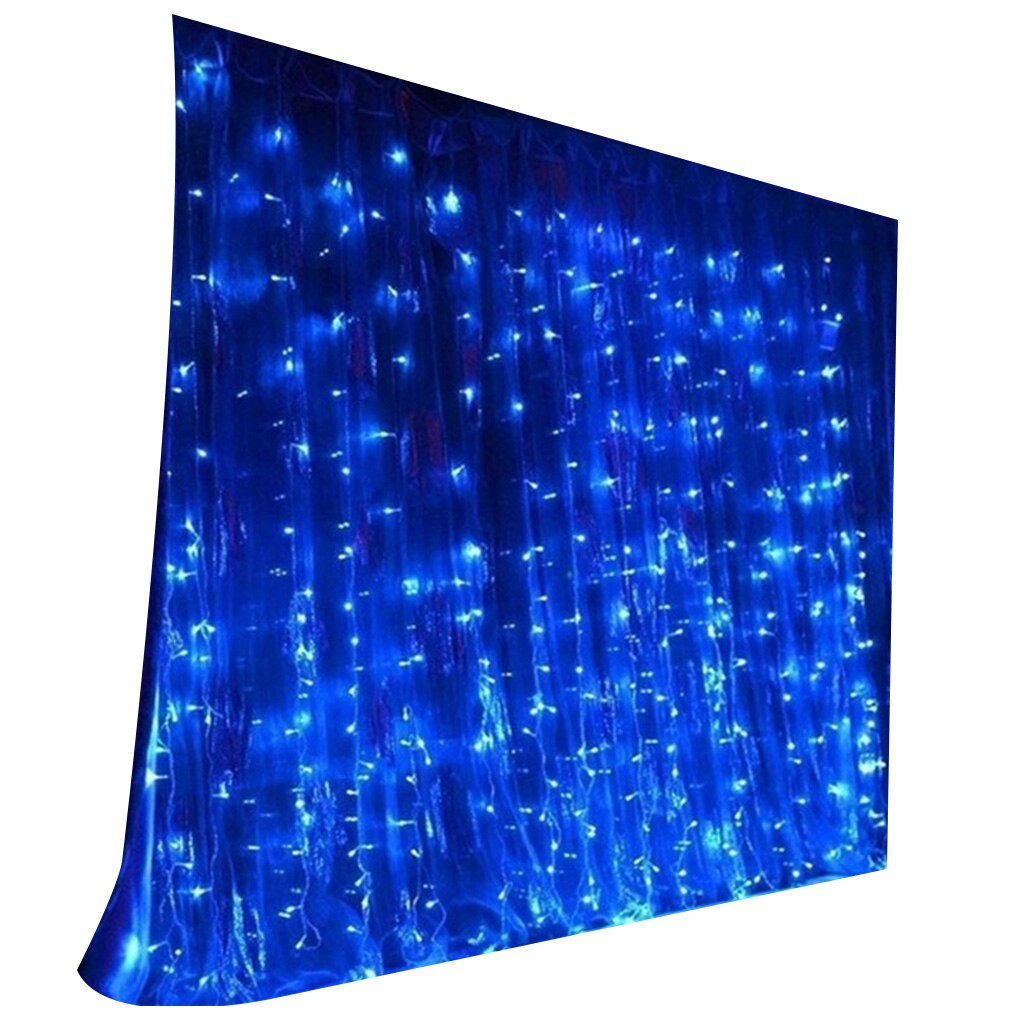 3 x 3m 300 ledet gardin fe strenger lys hengende bakgrunn vegglampe bryllup jul festdekorasjoner usb makt global bruk: Nr. .1