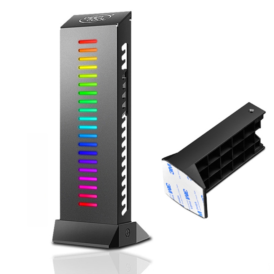 Deepcool gh -01 5v/3- pin a-rgb grafikkortbeslag computergrafik ledsager vga holder højdejusterbar