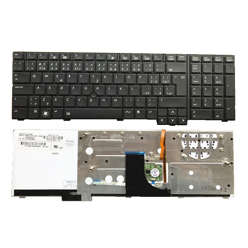 1PC Factory Laptop Keyboard Replacement For HP EliteBook 8740 8740W 8740P: Big Enter Wbacklight