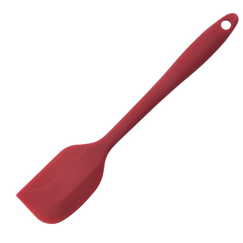 Soft Baking Spatula Multiple Color Silicone Baking Spatula Heat-Resistant Non-stick Cooking Kitchen Utensils Cake Brush Tools: red 21.5x4cm