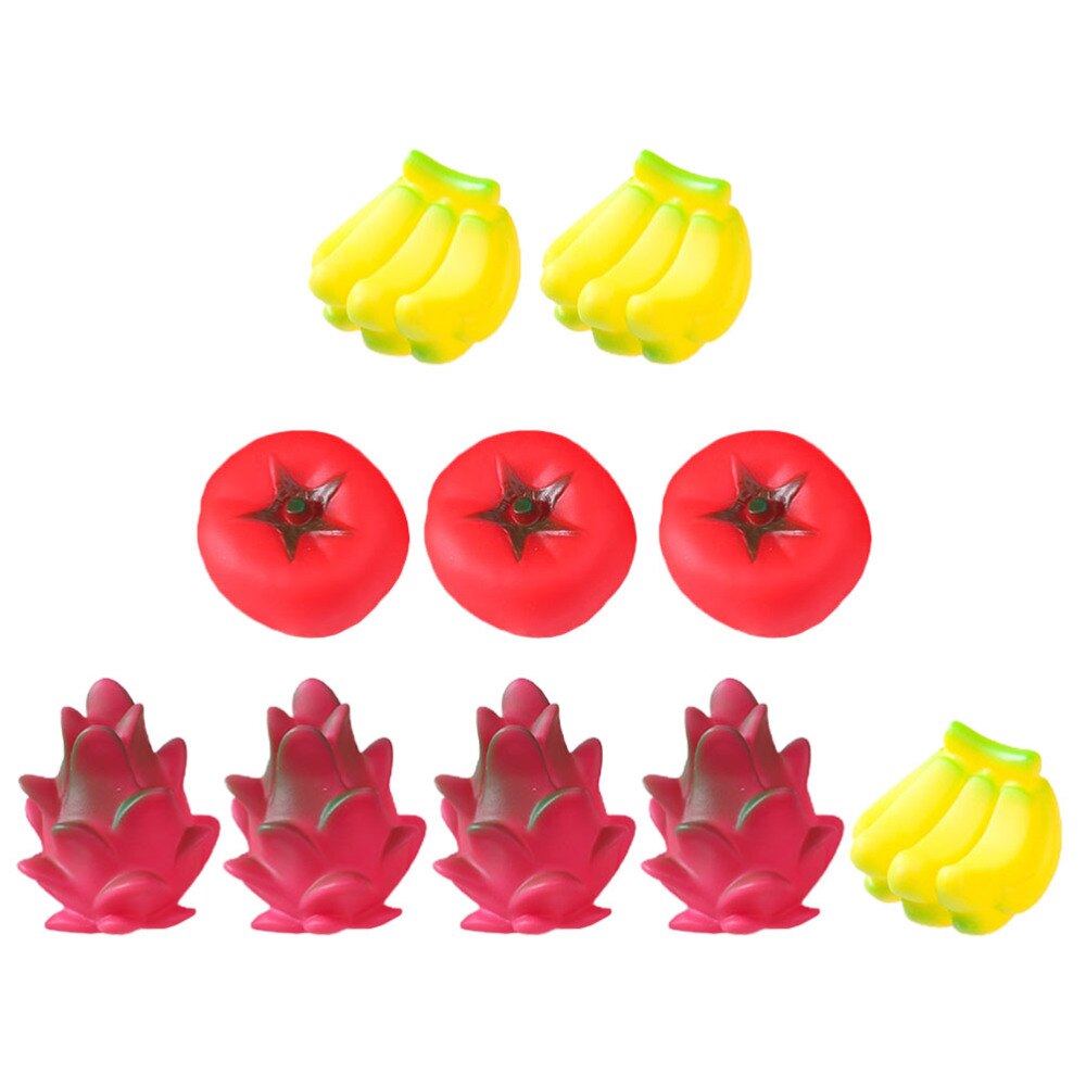 10Pcs Stress Squeeze Voice Speelgoed Gesimuleerde Groenten Fruit Bad (Willekeurige Type)