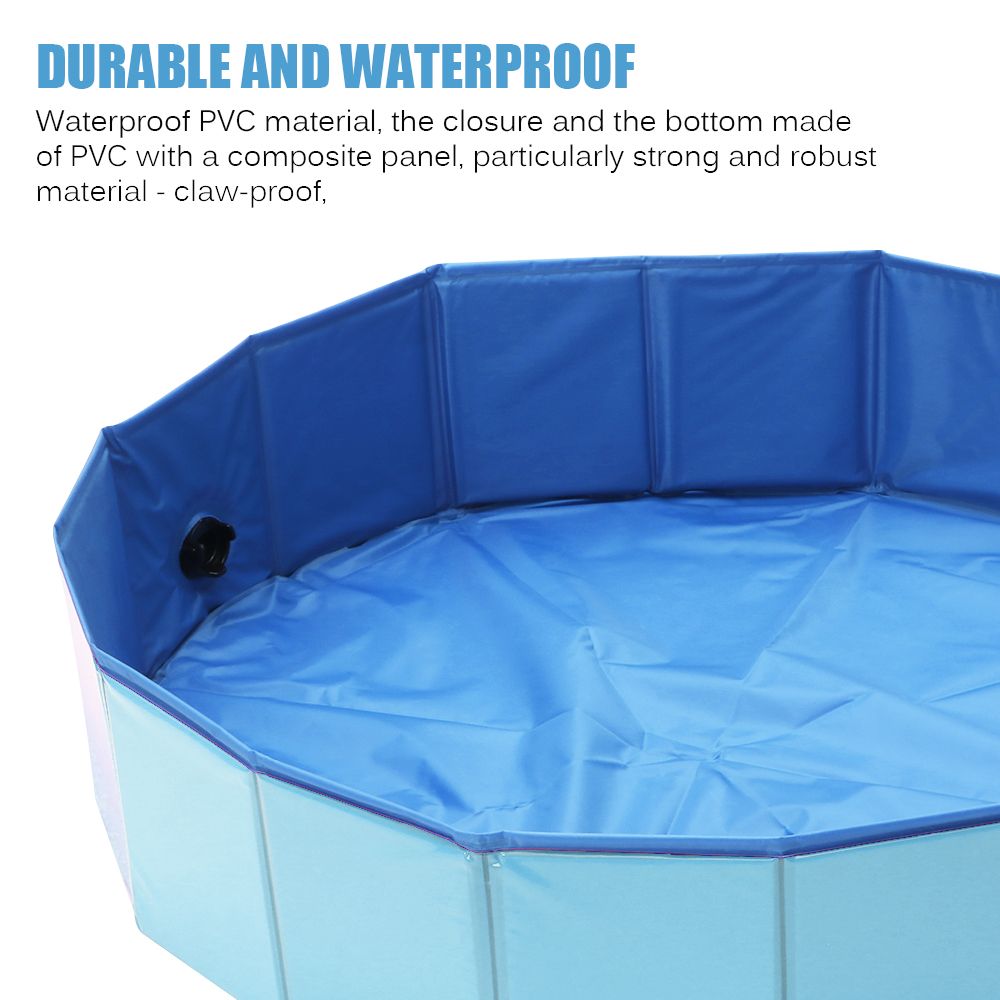 Hund svømning pool sammenfoldelig hund pool holdbar bærbar hund renere badekar pvc pool til hunde katte kæledyr bad rengøring kæledyr forsyninger