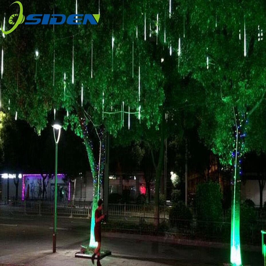 Osiden meteorrör dusch regnsnöre 30cm led julljus bröllopsfest trädgård julsnöre ljus utomhus nyår dekorlampa