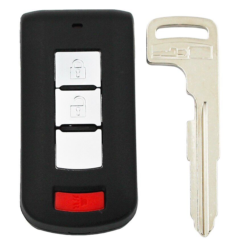 2/3/4 Buttons Smart Remote Key Shell Case Fob for Mitsubishi Lancer Outlander ASX Eclipse Galant with emergency key blade: 2 with panic