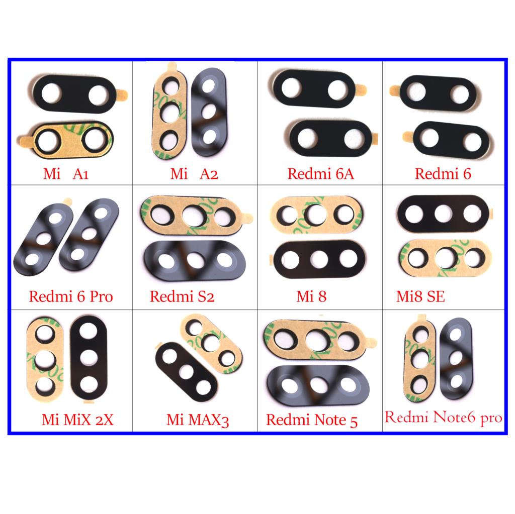Cámara trasera lente de cristal para Xiaomi Redmi 5 6 6A plus/pro/S2/Y2/Nota 4 5 6/Mi A1 A2 lite 8 SE/Mi mezclar 2S/Mi Max 3 7 7A NOTE7