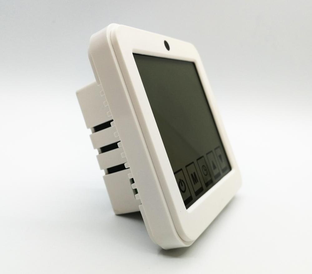 Tf mærke elektrisk varmelegeme termostat touch screen type med temperaturføler indeni og sondeføler med 3 meter kabel